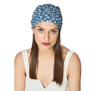 SAKUCHI Bonnet Chimio, Couvre-Chef Anti-Cancer pour Femme, Bonnets Soyeux en Bambou Doux pour la Perte de Cheveux, Gris et Blanc, Taille L