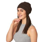 SAKUCHI Bonnet de chimio doux et soyeux en bambou pour femme - Turban pour la perte de cheveux contre le cancer, Ss200brown, Taille unique