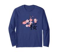 SAKURA 桜 Fleur de cerisier japonais Kanji fleur japonaise Manche Longue
