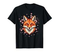 Sakura Blossom Mystic Red Fox Spirit Nature T-Shirt