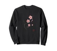 Sakura Branche d'arbre de Cerisier Japonais Minimaliste Sumi E Sweatshirt