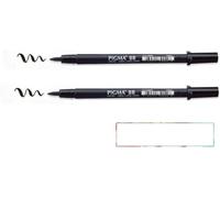 Sakura Brush Pen. Pinceau Stylo Feutre Noir,Pointe Pinceau Pigma Bb 2 Pcs Et 1 Carte