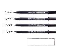 Sakura Brush Pen. Pinceau Stylo Feutre Noir, pointe pinceau PIGMA FB, MB, 4 pcs + 1 CARTE