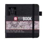 SAKURA Carnet de croquis/notes 120 x 120mm noir / blanc crème 80 feuilles