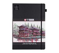 Sakura Carnet de croquis A4 21 x 29,7 cm – 80 feuilles, papier ivoire 140 g, noir