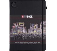 SAKURA Carnet de croquis/notes 210 x 297 mm noir 80 feuilles