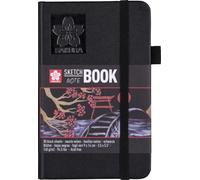 SAKURA Carnet de croquis/notes 90 x 140 mm noir 80 feuilles
