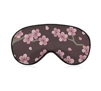Sakura Cherry Blossoms Masque pour les yeux pour dormir Blackout Night Bandeau avec sangle réglable pour hommes femmes Voyage Yoga Sieste