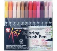 SAKURA Stylo pinceau Koi Coloring Brush, étui de 24 Noir