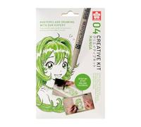 Royal Talens Kit créatif Sakura – 3 stylos, 3 feuilles A6 Multi Media (personnage manga)