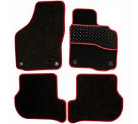 Sakura DD0670RD Lot de 4 Tapis de Voiture sur Mesure Noir
