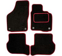 Sakura DD0689RD Lot de 4 Tapis de Voiture sur Mesure Noir