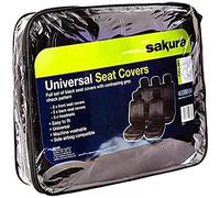 Sakura Ensemble de Housses de sièges et de Repose-tête Checks Noir/Blanc