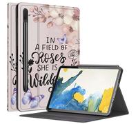 Sakura Étui papillon pour tablette Samsung Galaxy Tab S9 Plus/S9 FE Plus 5G 12,4" 2023, angles de vue multiples avec porte-stylo, mise en veille/réveil automatique pour Galaxy Tab S9+