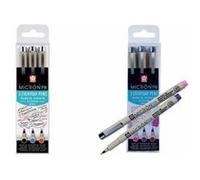 SAKURA Pigma Micron PN Office Set - 3 couleurs Bleu/Rouge/Noir - Stylos à encre pigmentaire de haute qualité - pointe de 0,3 à 0,5 mm pour écrire, dessiner et tenir un journal.