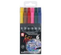 SAKURA Feutre pinceau Koi Coloring Brush, étui de 6 ,