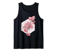Sakura Fleurs de Cerisier Sacrées Géométrie Floral Débardeur