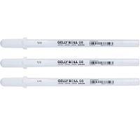 Sakura Gelly Roll Lot de 3 stylos roller à pointe moyenne, blanc