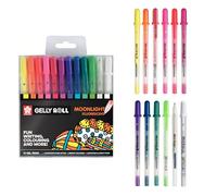 SAKURA Stylos Gelly Roll Moonlight – Encre gel fluorescente – Set de 12 couleurs