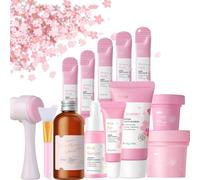 Sakura Kit de soins du visage pour femme, coffret cadeau de beauté, coffret cadeau Rituals pour femme, kit de soins de la peau à haute teneur en humidité à base d'extraits de plantes