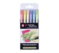 Sakura Feutres Koi Aquarelle – Pointe pinceau, 6 couleurs pastel pour dessin