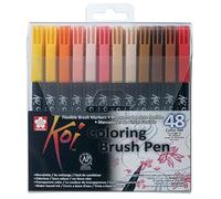 Sakura Stylo pinceau Koi Coloring Brush – 48 couleurs – étui de 48