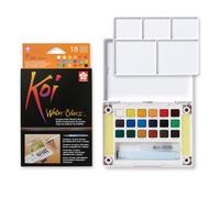 SAKURA Koi Water Colors Pocket Field Sketch Box | 18 demi godets