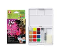 Kings of Indigo Peinture aquarelle Sakura Koi – Boîte 12 métalliques