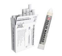 Sakura Lot de 12 marqueurs à peinture solide à faible halogène avec pointe torsadée - Marqueurs permanents pour acier et métal - Peinture blanche