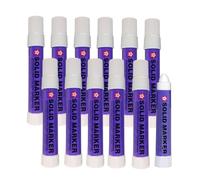 SAKURA Lot de 12 marqueurs à peinture solides - Marqueurs permanents pour fenêtre, bois et verre - Peinture blanche