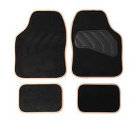 Sakura Lot de 4 Tapis de Sol pour Voiture Beige Pastel