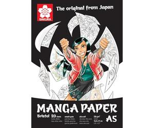 Sakura Manga Paper Pad - A5 21x14.8cm 250g - 20 Feuilles - Idéal pour le dessin Manga