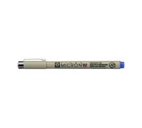 SAKURA Pigma Micron 02 Fineliner - 0.30 mm Bleu - Encre d'archivage imperméable à l'eau avec étui métallique
