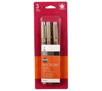 SAKURA Pigma Micron 08 Lot de 3 stylos Noir/gris