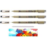 SAKURA Pigma Micron Noir 08 SET 3 pcs ET ESTOMP