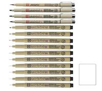 Sakura PIGMA MICRON Noirs, 003, 005, 01, 02, 03, 04, 05, 08, 10, 12, 1mm, 2mm, 3mm, Brush, Stylos de Marquage