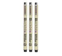 Sakura Pigma Micron - Pigment Ecriture Pointe Superfine + - 0,3 mm - Noir (Lot de 3)