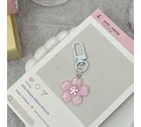 Sakura Porte-clés en résine avec pendentif de sac, 5 x 5 x 1 cm, accessoire mignon d'inspiration japonaise, léger et compact, pour femme et adolescente (bleu)