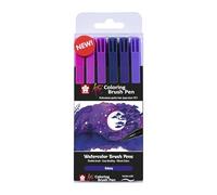 Sakura Feutres Koi Coloring Brush Pen – Pointe pinceaux – Couleurs Galaxy – 6 feutres