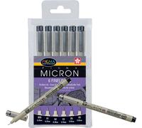 SAKURA POXSDK6 Fineliner PIGMA MICRON étui de 6 pièces noir(S-T)