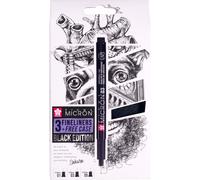 SAKURA POXSDKB3 SAKURA Fineliner Pigma Micron, set de 3 pièces + étui GRATUIT
