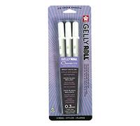 SAKURA Rouleau de gel, blanc, 3 stylos, blanc brillant, dans une pochette, taille fine 05
