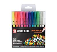 SAKURA Stylos Gelly Roll Moonlight – Encre gel fluorescente – Set de 12 couleurs