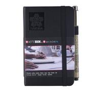 Sakura Sketchbook 9x14cm 140gsm Acid-Free Hardcover avec porte-stylo et Pigma Micron, fermeture élastique, 80 feuilles blanc crème