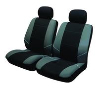 Sakura SS3633 Merton Housses de Siège et d'Appuie-Tête Noir et Gris - Taille Universelle, Bordures Élastiques, Compatible avec les Airbags Latéraux, Lavable en Machine