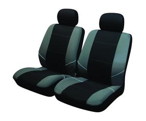 Sakura SS3633 Merton Housses de Siège et d'Appuie-Tête Noir et Gris - Taille Universelle, Bordures Élastiques, Compatible avec les Airbags Latéraux, Lavable en Machine