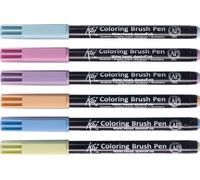 SAKURA Stylo pinceau Koi Colouring Brush Pen "Earth" Set de 6 pièces