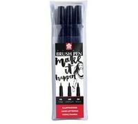 Sakura Pinceau stylet Pigma – Set de 3 Noir