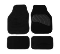 Sakura Tapis de Sol pour Voitures SS5470 - « Pastel » Noir avec Bordure Noire - Ensemble Complet de 4 Tapis universels - Poils résistants, Dos antidérapant, fabriqué au Royaume-Uni, Talonnette