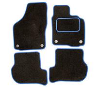 Sakura ww0234bu Tapis de Voiture avec Talon Pad, Noir/Bleu en Caoutchouc côté conducteur Compatible avec Jag XF 4 Fixations 08 sur
